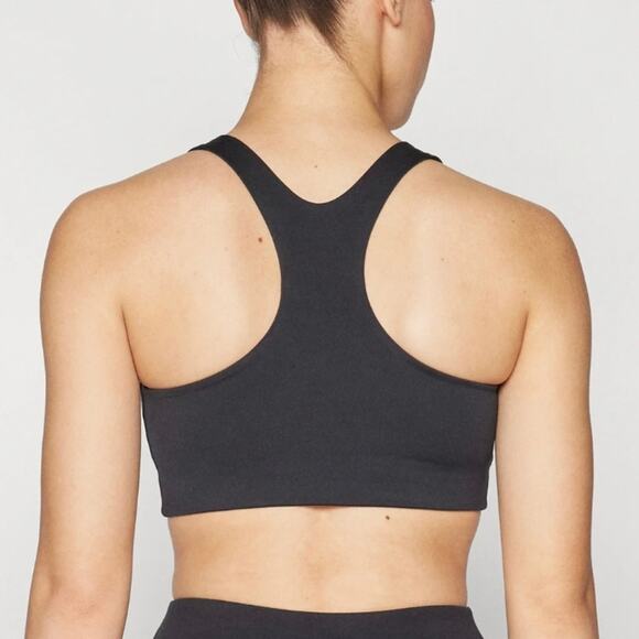Girlfriend Collective FLOAT V-Neck Racerback Sports Bra Midnight Black Large NWT - Picture 3 of 12